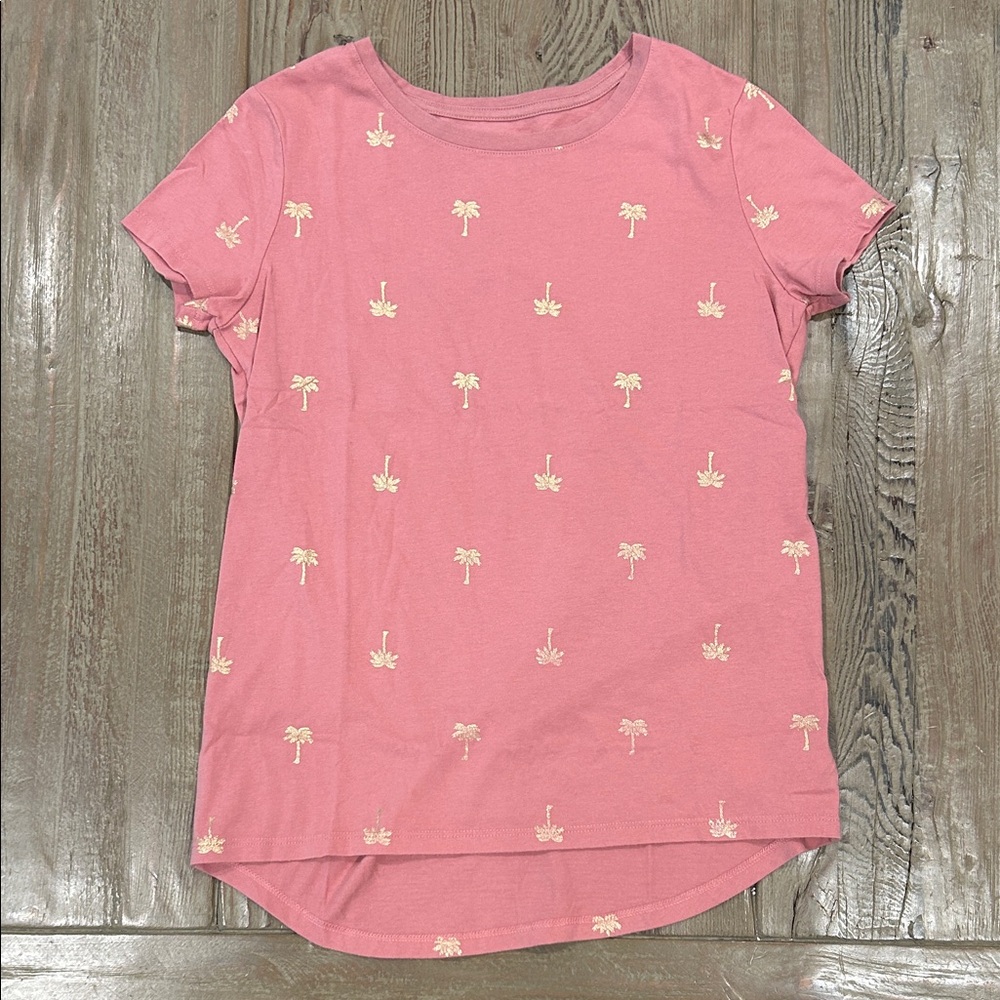 Old Navy Pink Kids T-Shirt with Palm Trees